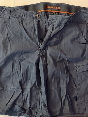 Hawke & Co Men’s 36 Stretch Cargo Shorts Gray Blue Utility